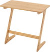 Bamboo Z-shaped side table with spacious tabletop, ideal for small rooms and versatile use as a laptop desk or TV tray.