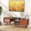 Bamboo TV Stand for TV up to 65 Inch-Brown - Gallery View 1 of 9