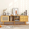 Bamboo TV Stand for TV up to 65 Inch-Natural - Gallery View 1 of 10