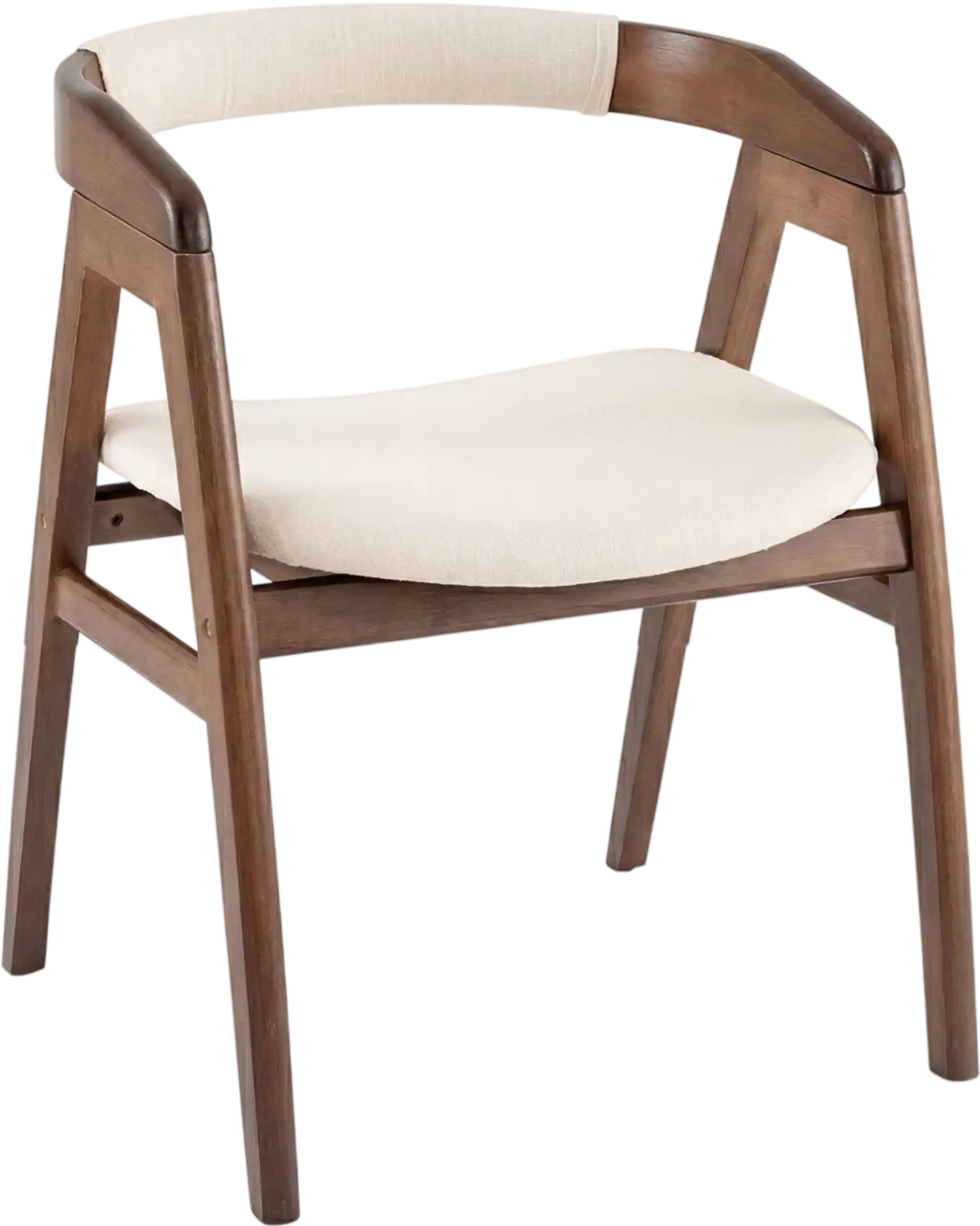 Costway Bamboo Upholstered Dining Chair Curved Back 52167893 New