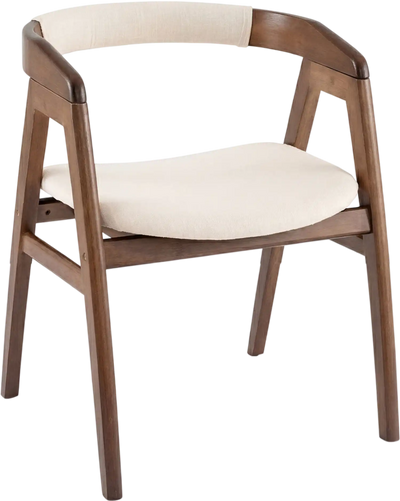 Costway Bamboo Upholstered Dining Chair Curved Back 52167893 New