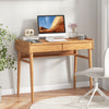 Bamboo Writing Desk with 2 Storage Drawers and Open Shelf-Natural - Gallery View 1 of 10