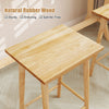 Natural rubber wood bar stool top showcasing sturdy construction and sleek finish, ideal for home bar settings.