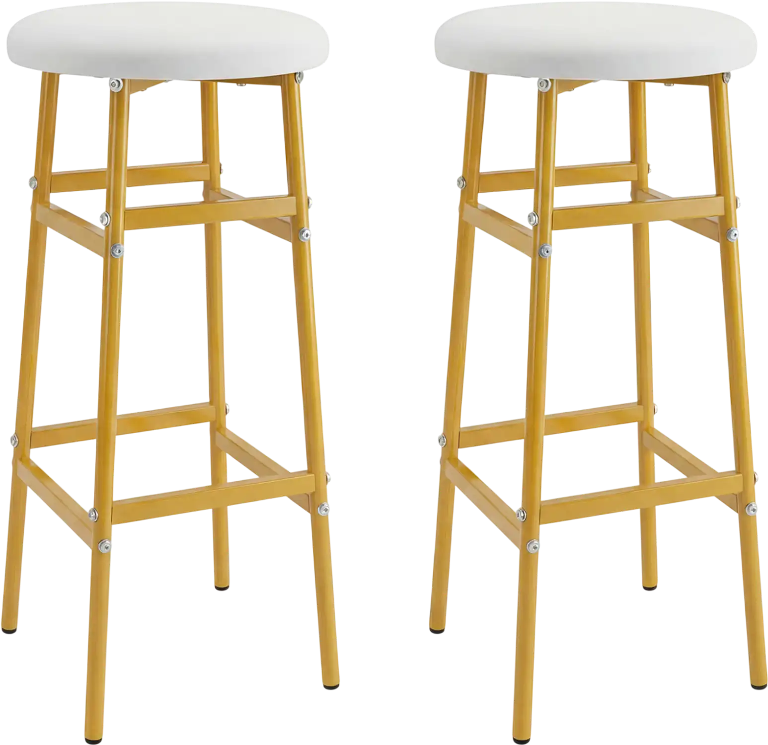 Costway Set of 2 Bar Stools w/ Metal Frame Footrest 84323229 New