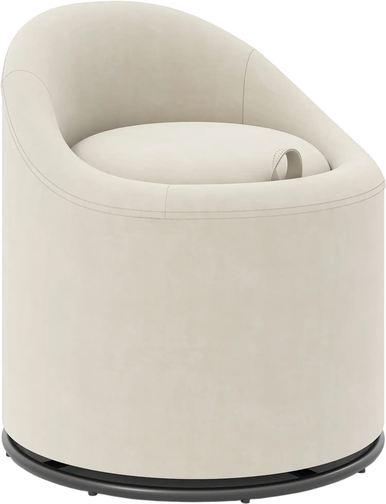 Costway Swivel Barrel Accent Chair with Storage Upholstered Vanity 26525728 New