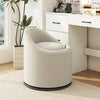 Barrel Chair with Storage 360° Swivel Upholstered Vanity Chair-Beige - Gallery View 1 of 10