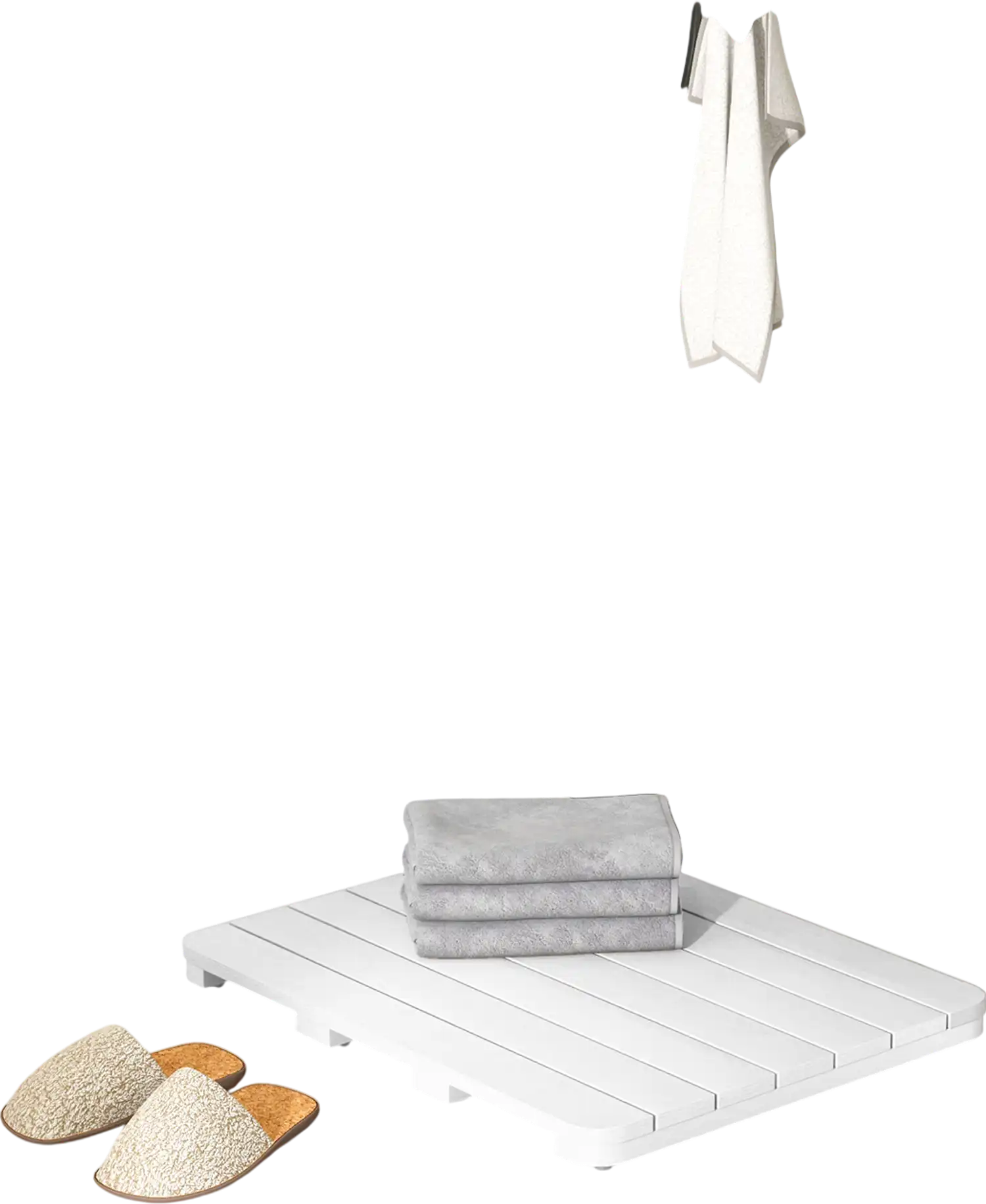 Costway Waterproof HIPS Bath Spa Shower Mat Non Slip White 46815793 New