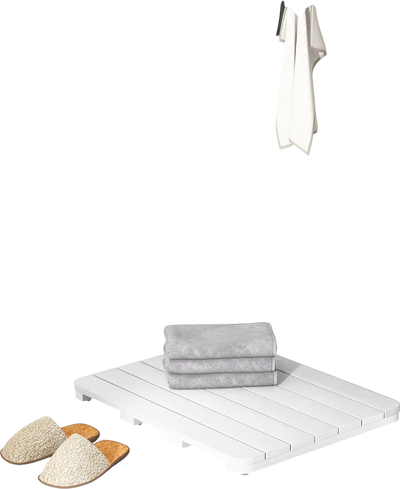Costway Waterproof HIPS Bath Spa Shower Mat Non Slip White 46815793 New