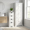 Bathroom Cabinet Set with 6-Door Tall Cabinet and 4-Drawer Cabinet-White - Gallery View 1 of 9