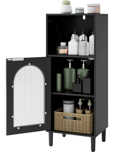Costway Bathroom Floor Storage Cabinet Organizer Adjustable Shelf 534869721 New