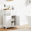 Bathroom Floor Cabinet Freestanding Storage Organizer with Open Compartment-White - Gallery View 1 of 10