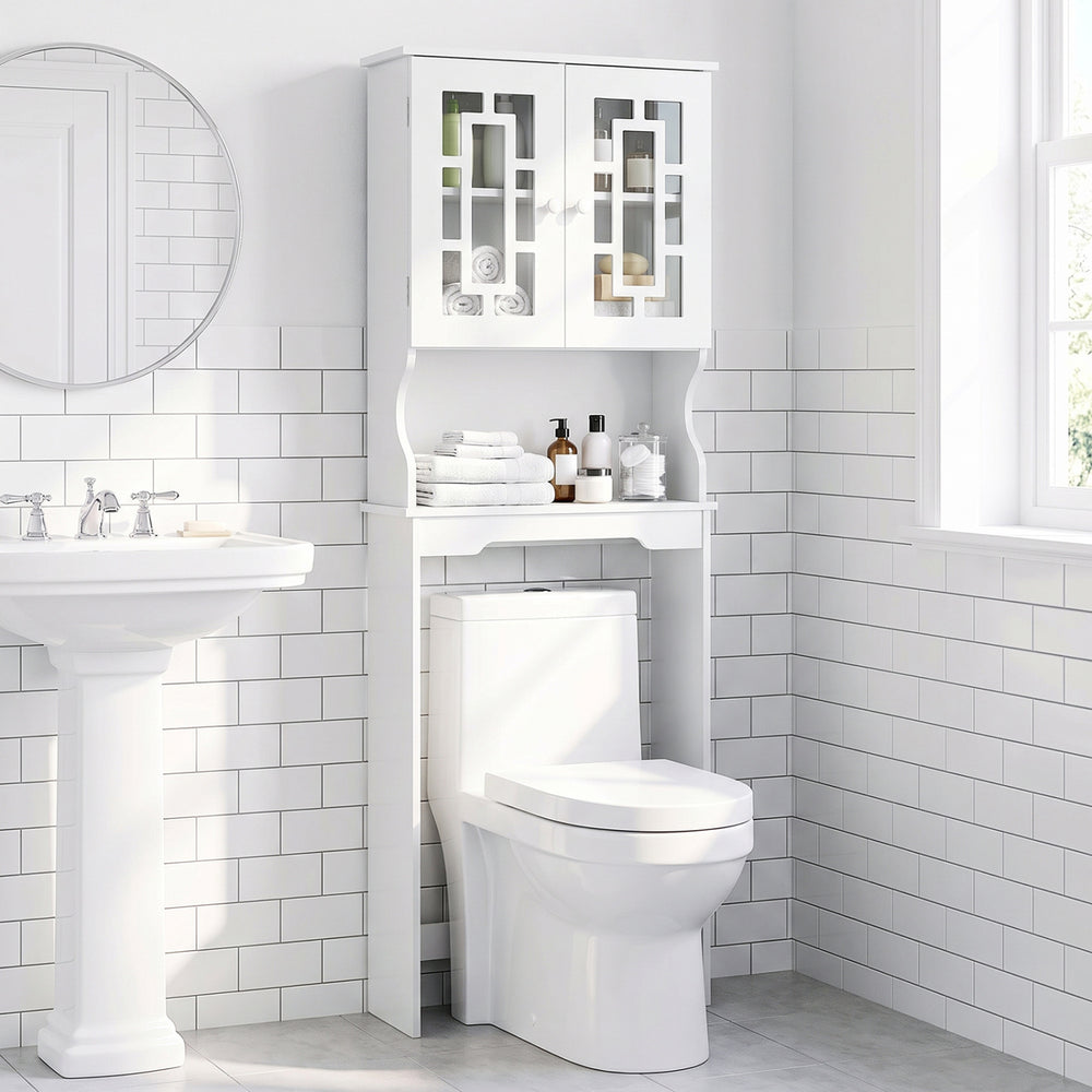 Bathroom Spacesaver Over the Toilet Door Storage Cabinet - Gallery View 1 of 10