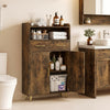 Bathroom Storage Cabinet Freestanding Floor Cabinet with 2 Drawers and 2 Doors-Rustic Brown - Gallery View 1 of 10