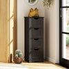 Bathroom Storage Cabinet with Cutout Handles and 4 Drawers-Brown - Gallery View 1 of 10