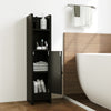 Bathroom Slim Cabinet Corner with Door and Adjustable Shelf-Black - Gallery View 1 of 9
