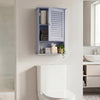 Bathroom Wall Mount Storage Cabinet Single Door with Height Adjustable Shelf-Gray - Gallery View 1 of 9