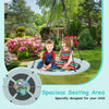 40-inch saucer tree swing made of 900D Oxford fabric, perfect for kids aged 3-15 for outdoor fun and balance.