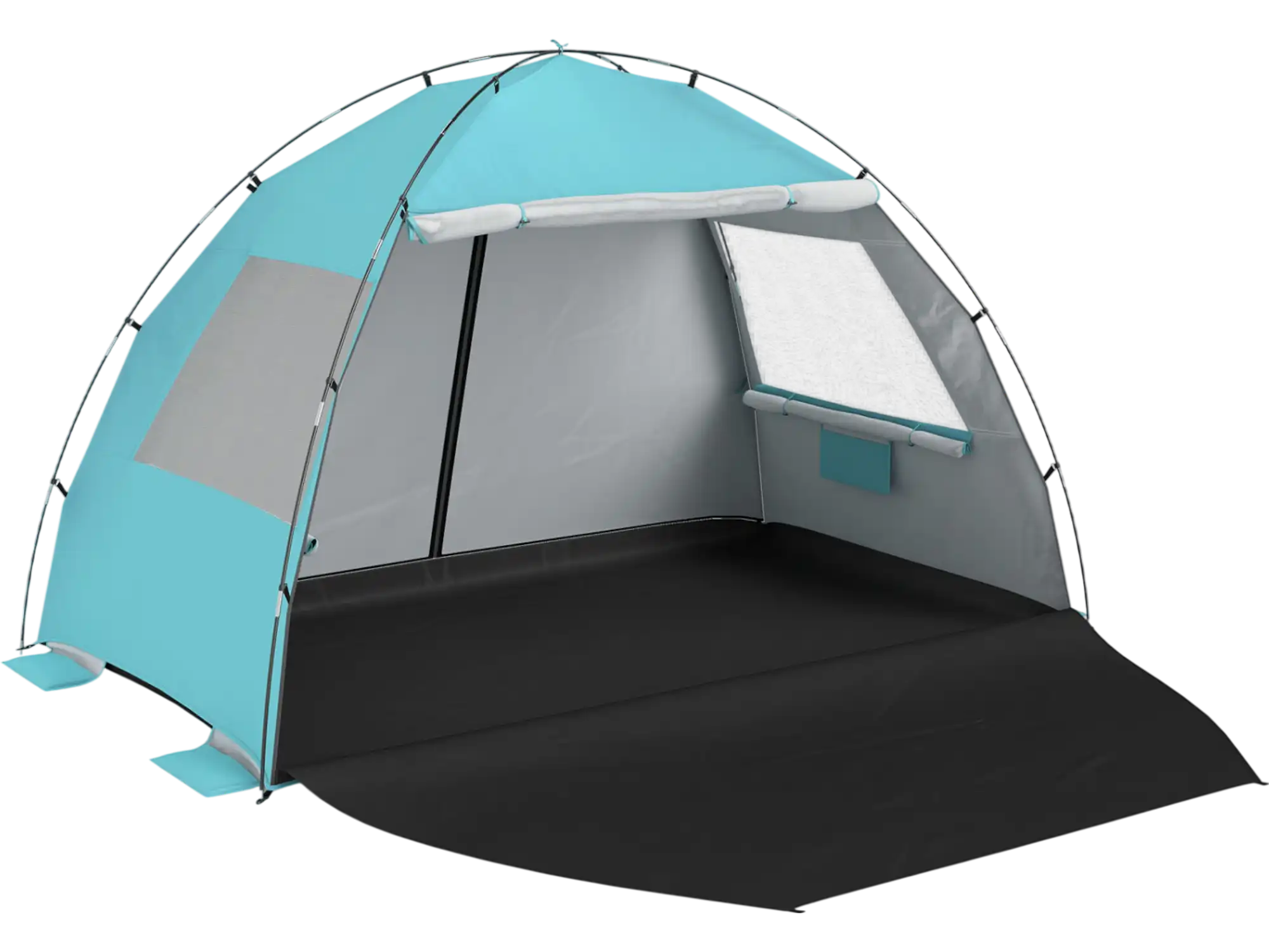 Costway Beach Sun Shelter Tent Canopy Extended Floor Vent Windows 35227786 New