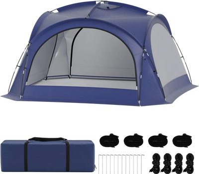 Costway 12-15 Person Beach Dome Canopy Tent w/ 4 Removable Zippered Sidewalls 50258501 New