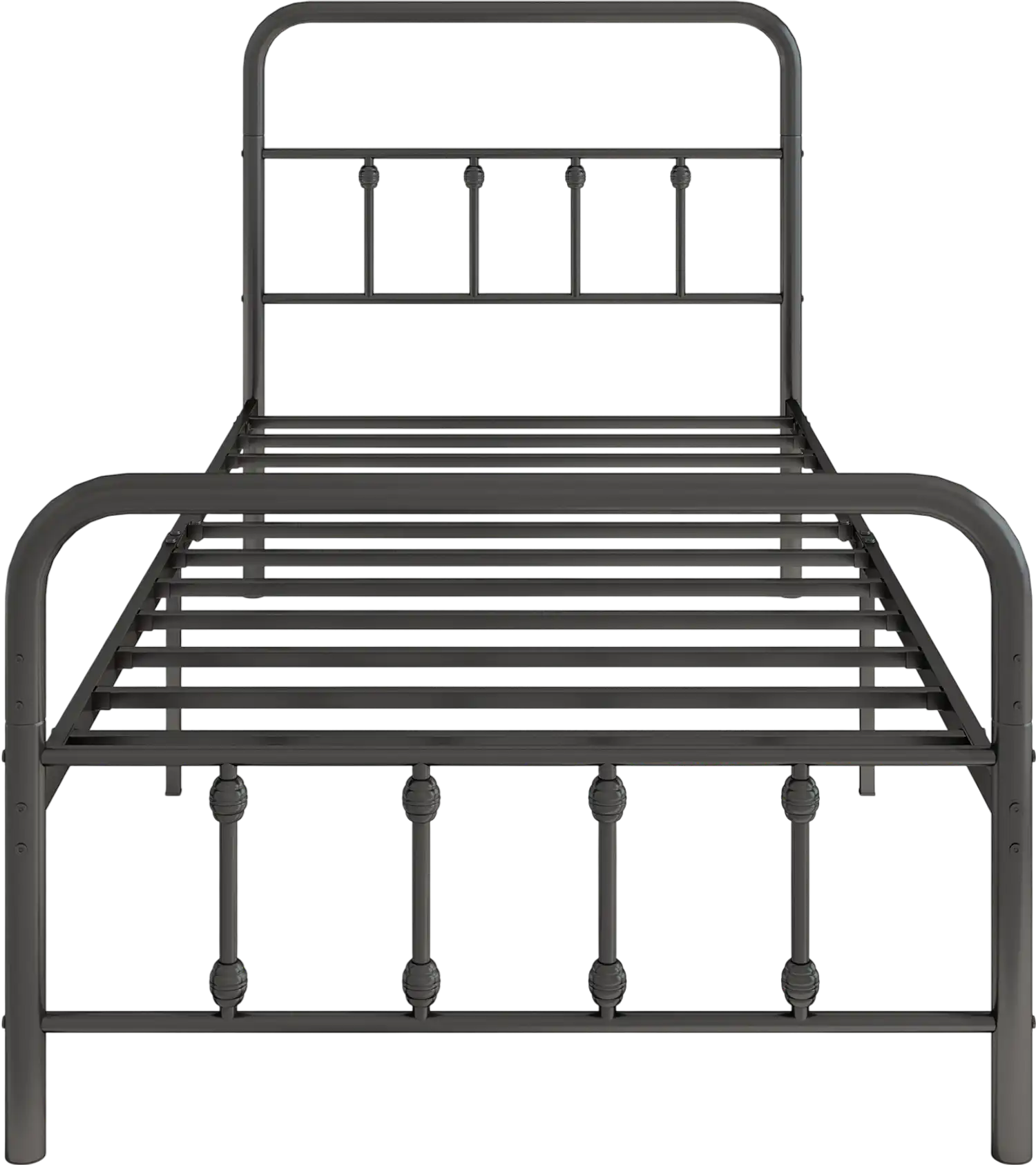 Costway Victorian Metal Platform Bed Frame w/ Headboard Under Bed Storage Black 286953174 New