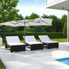 15 Feet Double-Sized Patio Umbrella with Crank Handle and Vented Tops-Beige - Gallery View 1 of 10