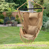 Hanging Rope Swing Chair with Soft Pillow and Cushions-Beige - Gallery View 1 of 10