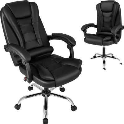 Costway Big High Back Executive Office Chair Leather Padded Seat Linkage Armrests 87312811 New