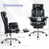 Big and tall executive office chair in black with lumbar support, adjustable seat, and retractable footrest for comfort.