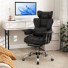 Big and tall executive office desk chair in black, featuring a reclining backrest and spacious seating for ultimate.