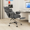 Big and Tall Executive Office Desk Chair with Footrest-Gray - Gallery View 1 of 11