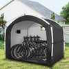 Bike storage shed tent made of waterproof 210D Oxford fabric, holding up to 5 bikes, for all-weather protection.