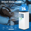 Portable air conditioner with smart sleep mode, 10,000 BTU, and remote control for efficient cooling in any room.