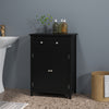 2-Door Freestanding Bathroom Cabinet with Drawer and Adjustable Shelf-Black - Gallery View 1 of 10