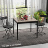 2 Pieces Outdoor Folding Chair Set with Sturdy Frame and Ergonomic Backrest-Black - Gallery View 1 of 7