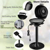 Portable electric BBQ grill with removable non-stick rack, 1600W, adjustable temperature, and sturdy base for outdoor.
