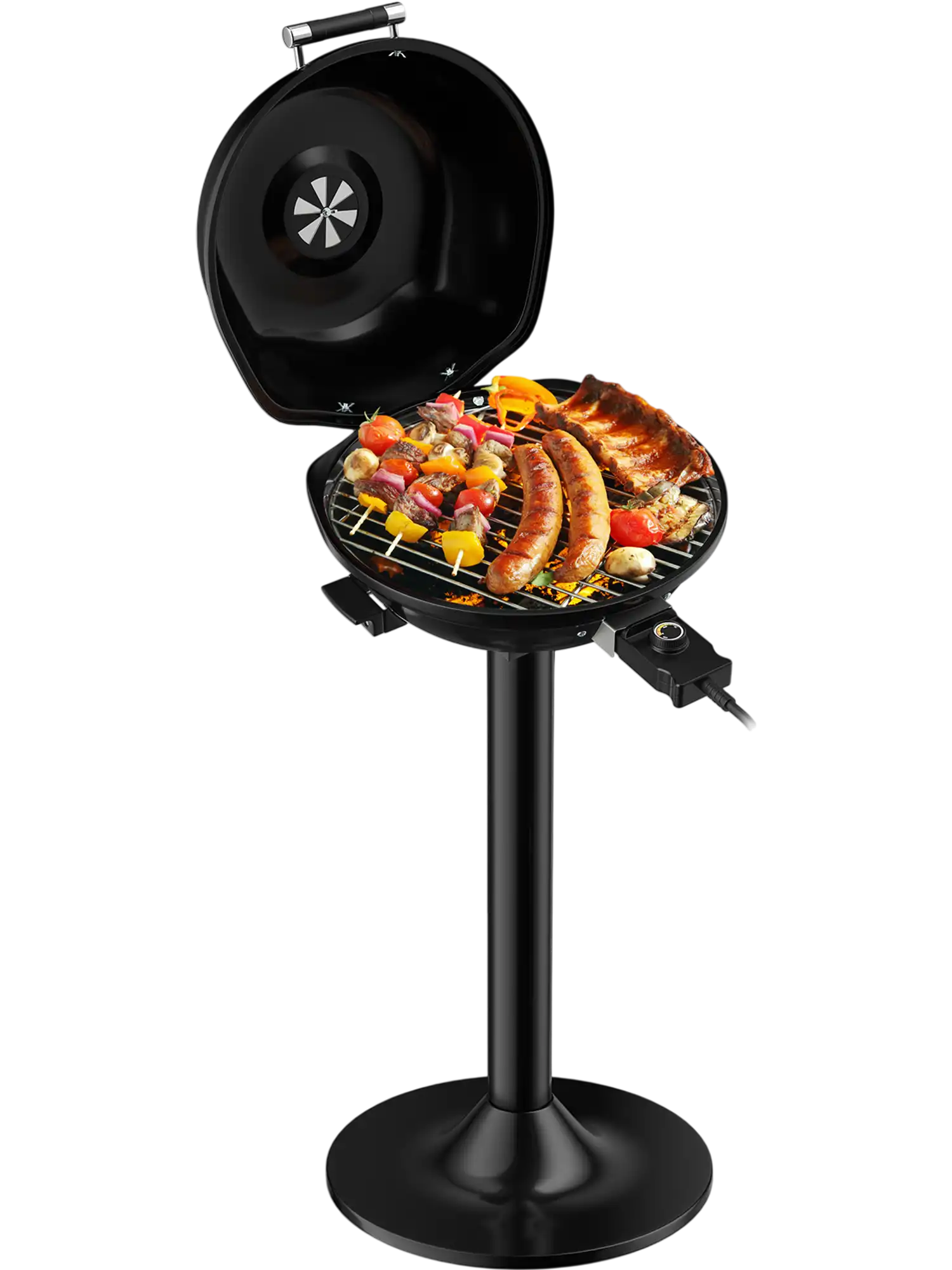 Costway 1600W Portable Electric BBQ Grill Removable Non-Stick Rack 23987156 New