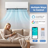 Mini split air conditioner with remote and app control, 12000 BTU, 7 modes, and 8 fan speeds for year-round comfort.