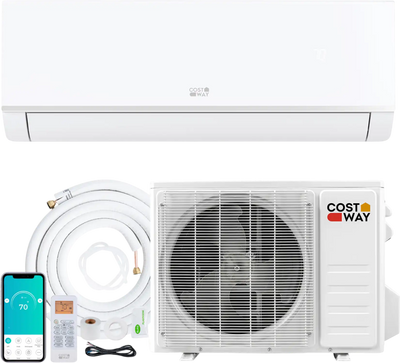 Costway 9000 BTU 20 SEER2 115V WiFi Mini Split Air Conditioner Heater 48050865 New