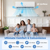 Mini split air conditioner with 4D airflow, 8 fan speeds, and WiFi control for year-round comfort in any space.