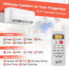 Ductless mini split air conditioner and heater with remote control, 9000 BTU, 7 modes, for spaces up to 450 sq.ft.