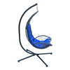 Algoma Cushioned Rattan Wicker Hanging Chair with Stand 6.5 ft New