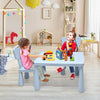3 Pieces Toddler Multi Activity Play Dining Study Kids Table and Chair Set-Blue - Gallery View 1 of 10