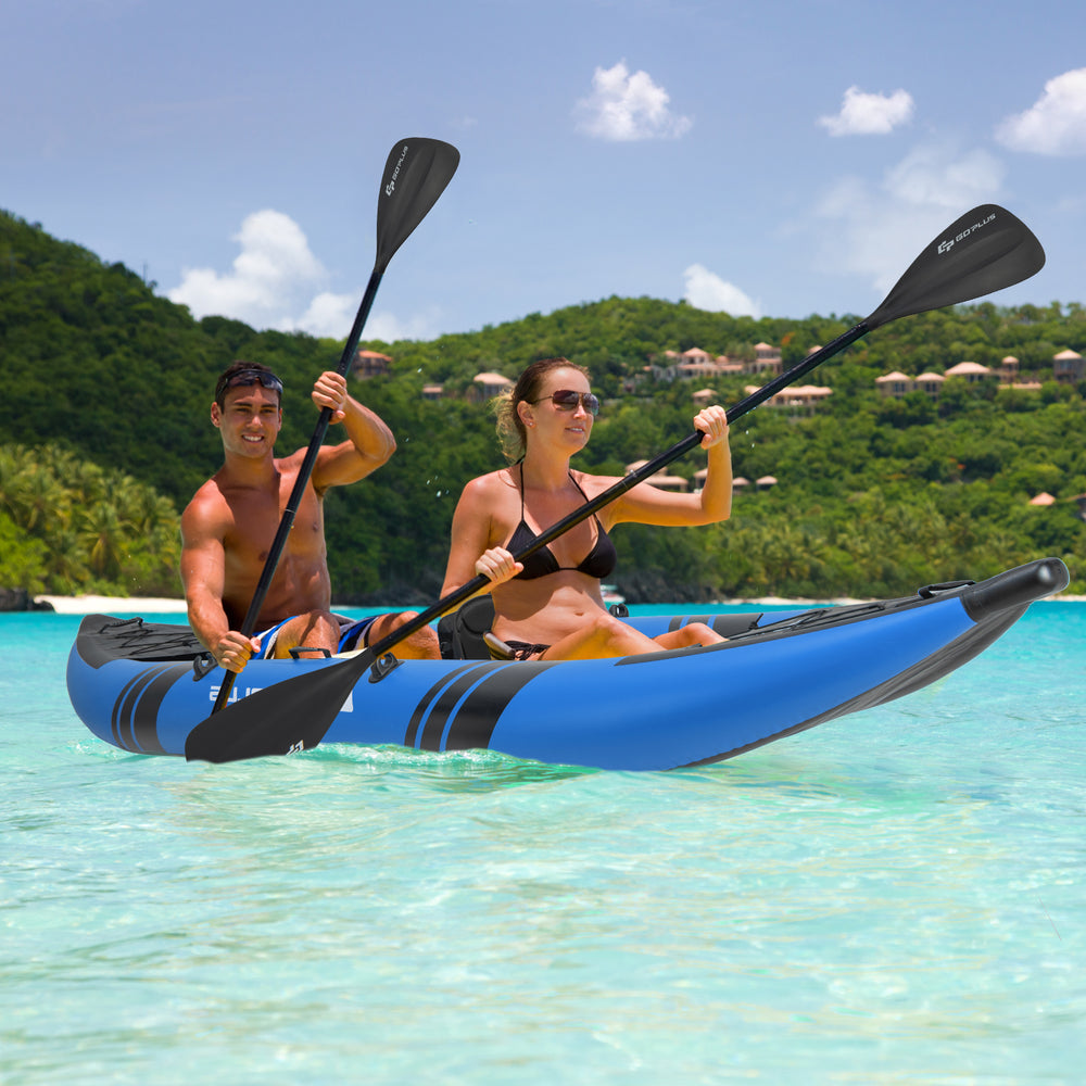 Inflatable 2-person Kayak Set with Aluminium Oars and Repair Kit-Blue - Gallery View 1 of 11