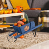 Wooden Wagon Planter with 9 Magnetic Accessories for Garden Yard-Blue - Gallery View 1 of 9