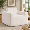 Boneless single sofa chair in soft terry cloth features grid stitching and extra-deep seating for ultimate relaxation.