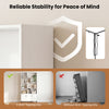 Bookshelf with 3 doors and 2 anti-tipping kits, showcasing reliable stability for home office use in white finish.