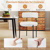 Boucle dining chair with curved backrest, white faux sherpa upholstery, and metal legs, ideal for dining or living.