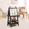 3 in 1 Double-Sided Storage Art Easel-Brown - Gallery View 1 of 11