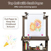 Top roll with craft paper on a brown double-sided art easel, ideal for kids' creative drawing activities.