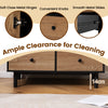 Buffet sideboard with 4 drawers, open compartment, and 14cm clearance for easy cleaning, featuring soft close hinges.